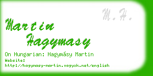 martin hagymasy business card